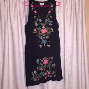 Floral Black dress